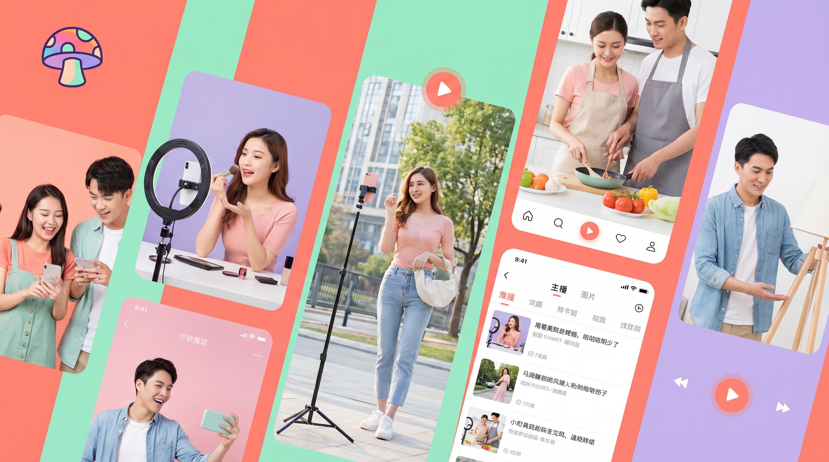 蘑菇视频品牌主视觉 - www.skvyery.cn 年轻人的潮流生活方式视频社区